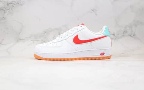 耐克Nike Air Force 1 Low公司级版本空军一号低帮白红蓝色内置气垫 货号：CD6915-105