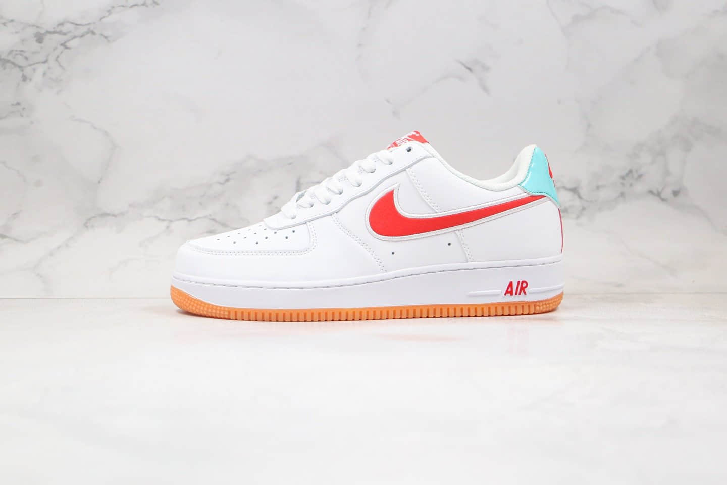 耐克Nike Air Force 1 Low公司级版本空军一号低帮白红蓝色内置气垫 货号：CD6915-105