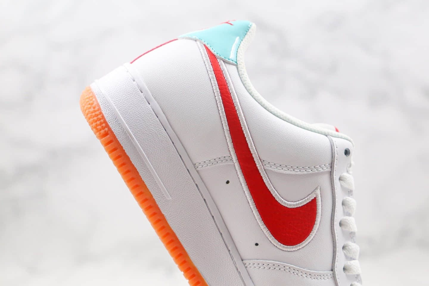 耐克Nike Air Force 1 Low公司级版本空军一号低帮白红蓝色内置气垫 货号：CD6915-105