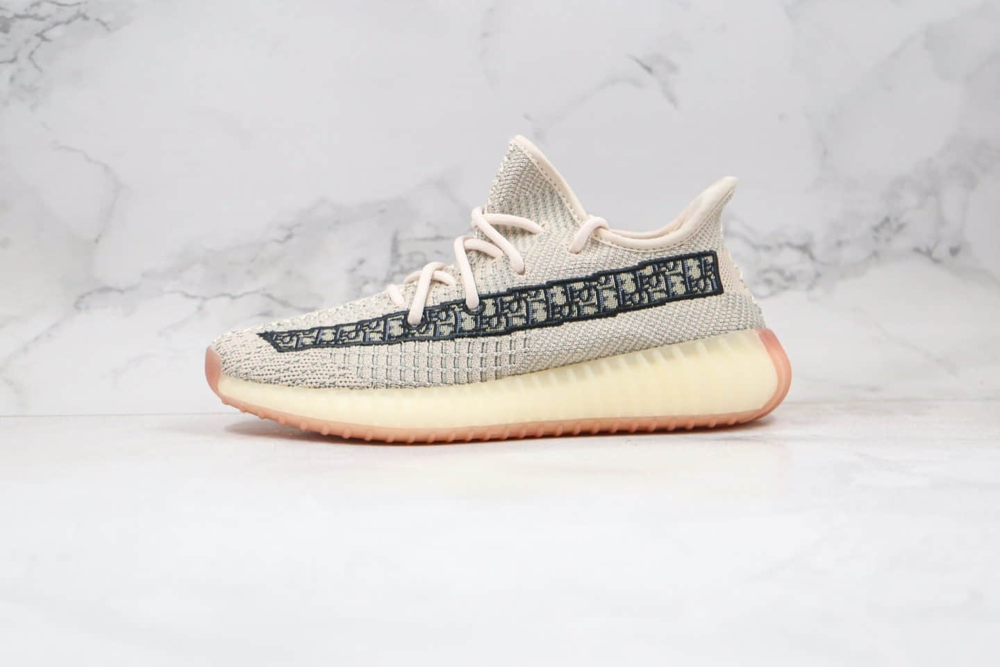 阿迪达斯Dior x adidas Yeezy Boost 350 V2纯原版本迪奥联名侃爷椰子350V2老花印花芝麻色巴斯夫真爆 货号：FC6606