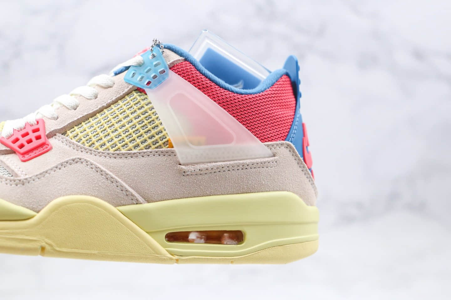 乔丹Air Jordan 4 Retro x Union洛杉矶联名款纯原版本AJ4米白红蓝色原盒原标原档案数据开发 货号：DC9533-800