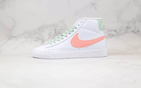 耐克Nike W Blazer Mid Vintage Suede纯原版本中帮开拓者白粉绿色原厂贝利头层皮 货号：AV9376-605