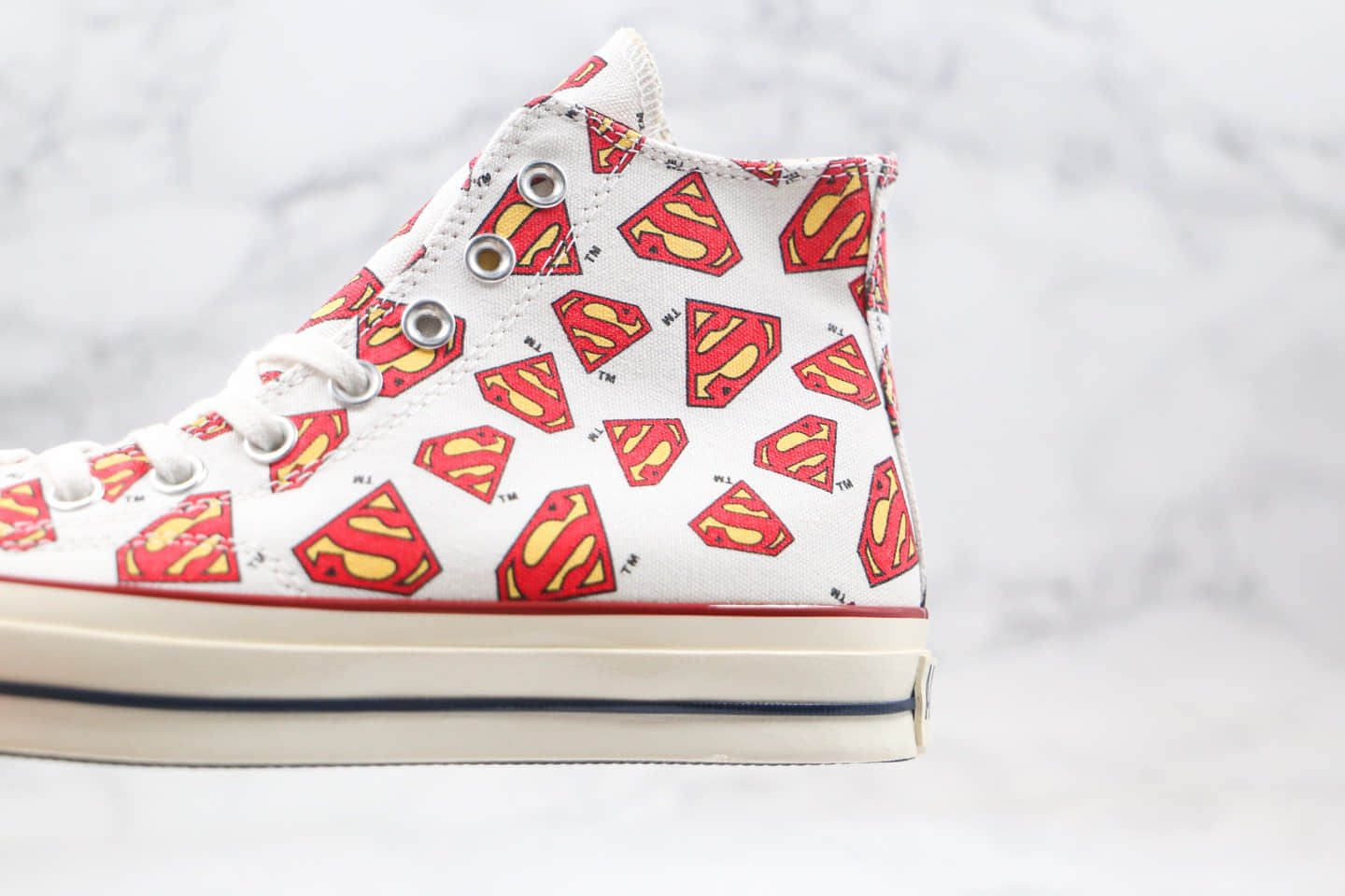 匡威Converse All Star x Superman超人联名款公司级版本红色高帮硫化帆布鞋原档案数据开发 货号：1C993