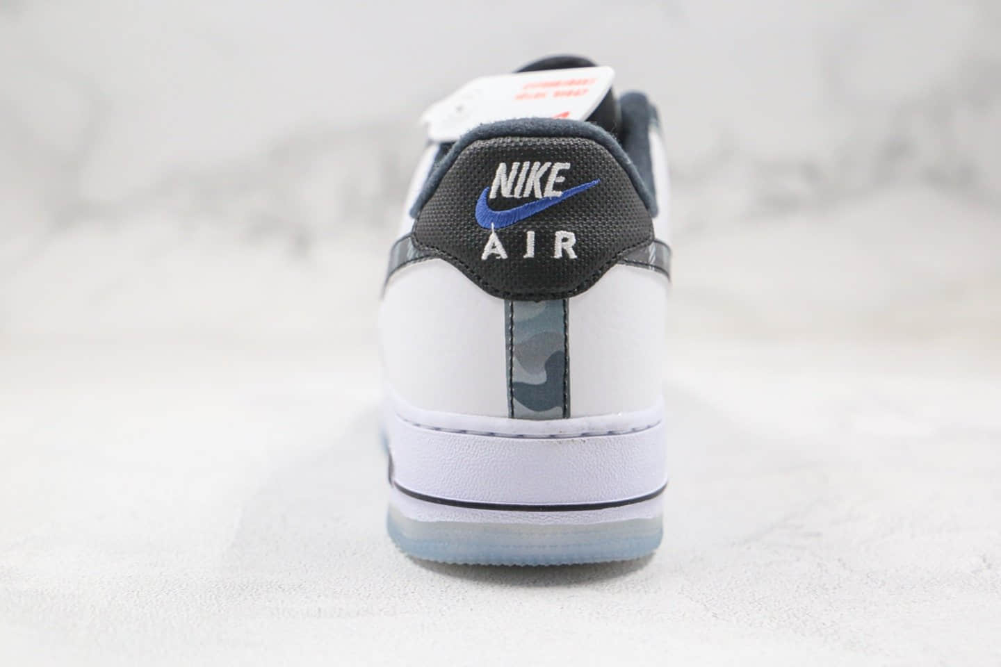 耐克Nike Air Force 1 '07 Grey Black纯原版本低帮空军一号迷彩格子白灰黑色拼接板鞋内置全掌Sole气垫 货号：DB1997-100