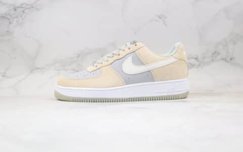 耐克Nike Air Force 1 '07 Grey Black纯原版本低帮空军一号卡其灰色北极狐拼接板鞋原鞋开模一比一打造 货号：AH0287-209