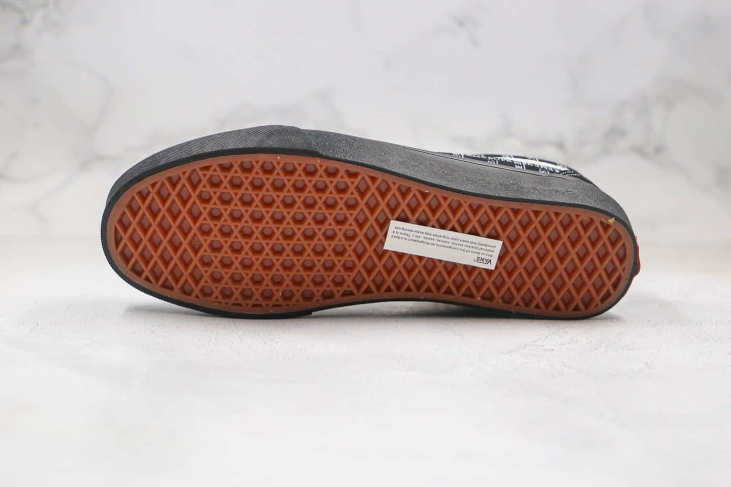 万斯Vans Old Skool Pro x Supreme联名款公司级版本低帮黑色SUP印花硫化板鞋原楦头纸板打造