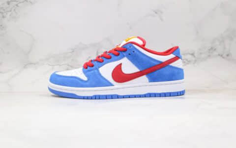耐克Nike SB Dunk Low Doraemon纯原版本低帮SB DUNK哆啦A梦机器猫红蓝色板鞋原档案数据开发