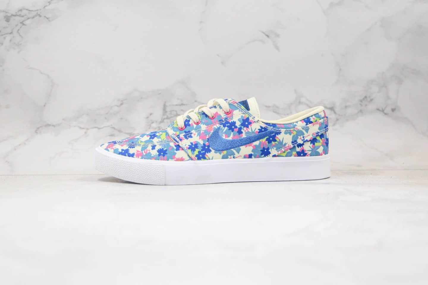 耐克Nike SB Stefan Janoski Canvas RM Premium纯原版本低帮SB板鞋花卉帆布皇家系列蓝色原盒原标 货号：AQ7878-202