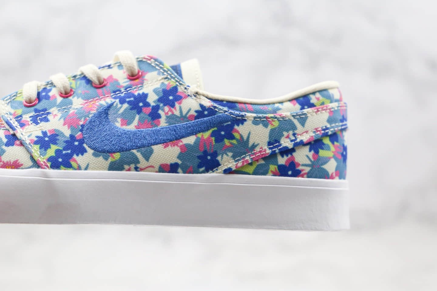 耐克Nike SB Stefan Janoski Canvas RM Premium纯原版本低帮SB板鞋花卉帆布皇家系列蓝色原盒原标 货号：AQ7878-202