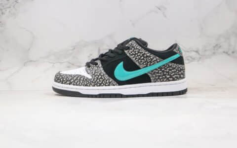 耐克Nike SB Dunk Low PRO Elephant纯原版本低帮SB DUNK板鞋大象灰黑绿色蒂芙尼灰爆裂纹内置Zoom气垫 货号：BQ6817-009