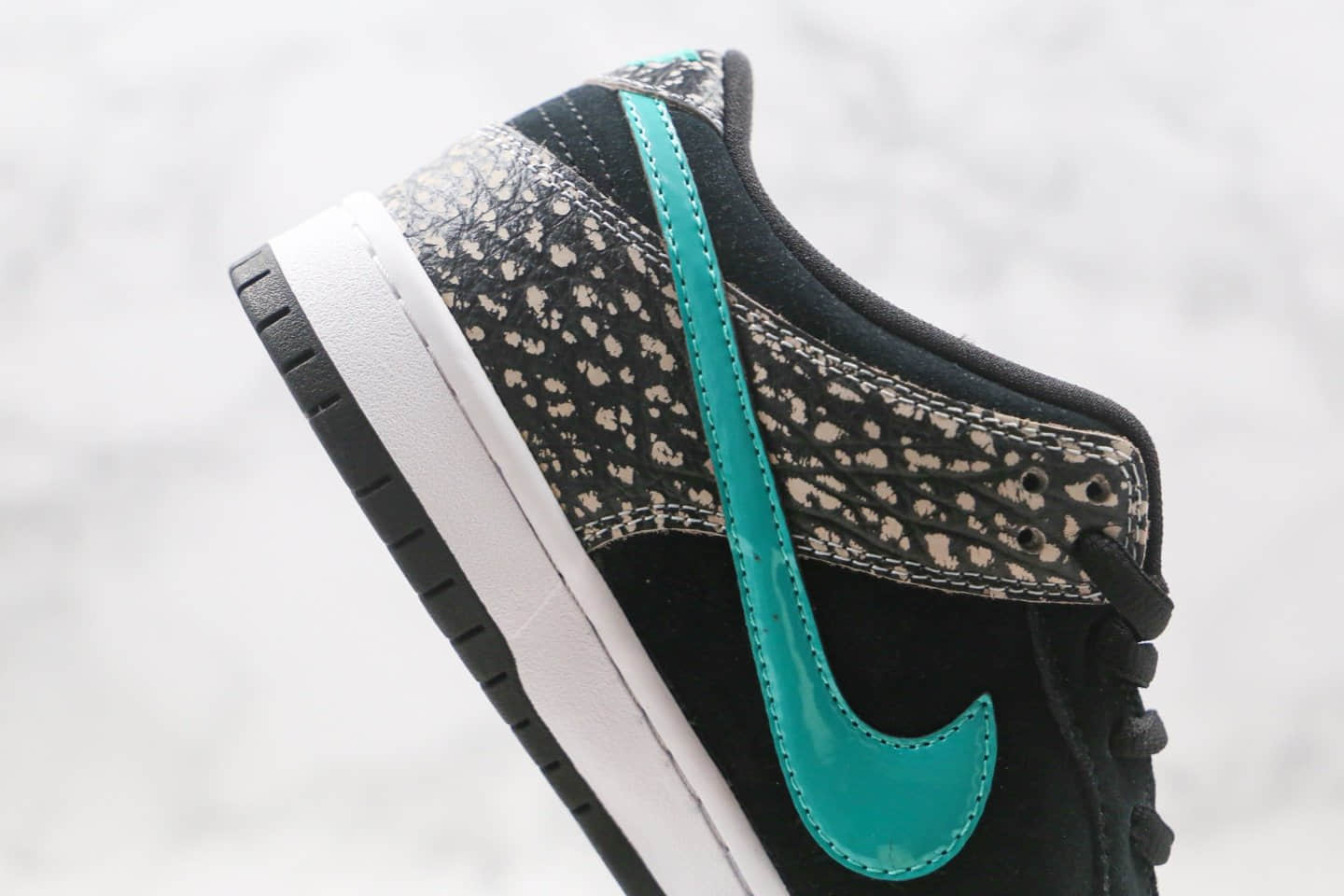 耐克Nike SB Dunk Low PRO Elephant纯原版本低帮SB DUNK板鞋大象灰黑绿色蒂芙尼灰爆裂纹内置Zoom气垫 货号：BQ6817-009