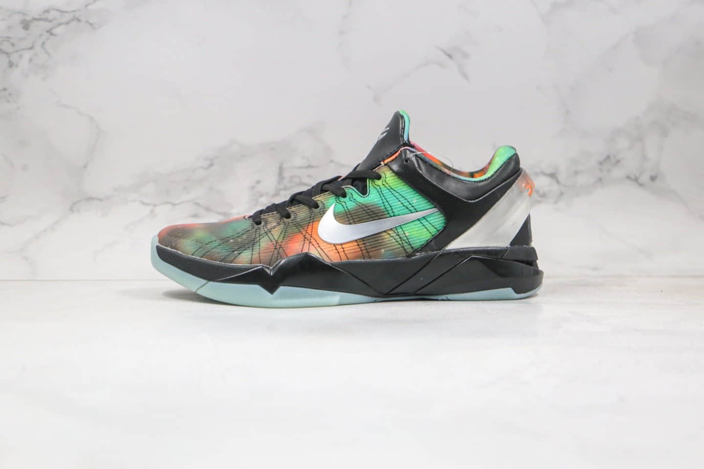 耐克Nike Zoom Kobe VII纯原版本科比7代黑绿橙色渐变篮球鞋内置碳板支持实战 货号：520810-001