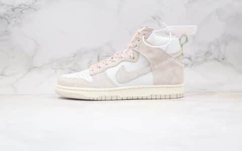 耐克Nike SB Dunk Hight Strawberry Cough纯原版本高帮SB dunk咳嗽草莓奶油白色板鞋内置Zoom气垫 货号：CW3092-100