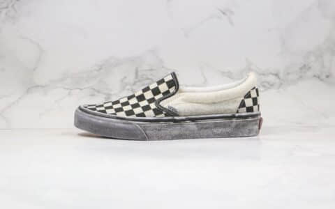 万斯Vans slipon Pro公司级版本低帮棋盘格子一脚蹬黑白做旧款原档案数据开发原盒原标