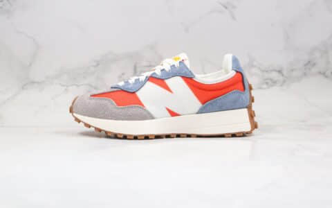 新百伦New Balance 327公司级版本复古慢跑鞋NB327灰橙蓝色原楦头纸板打造 货号：MS327SFC