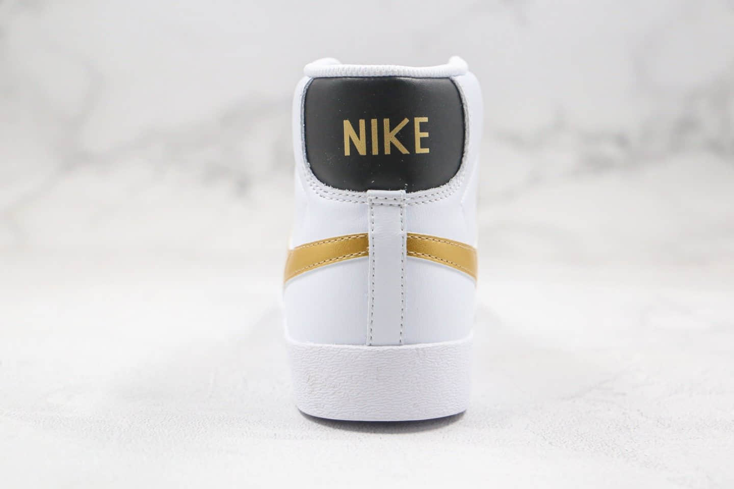 耐克Nike Blazer Mid Retro纯原版本中帮开拓者白黑金色板鞋原档案数据开发 货号：AV9375-107