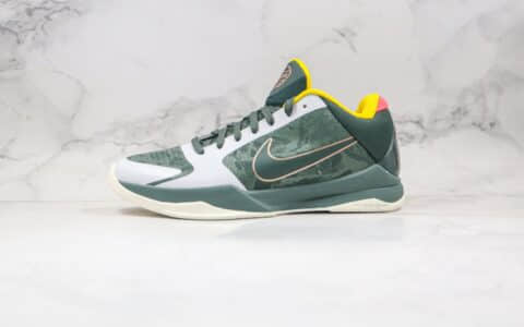 耐克Nike Zoom KOBE 5纯原版本科比5代实战球鞋青绿色内置气垫原盒原标 货号：CD4991-300