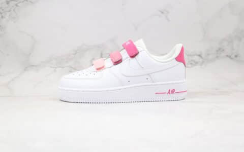 耐克Nike Air Force 1 '07纯原版本低帮空军一号魔术贴粉尾板鞋内置气垫原楦头纸板打造 货号：898866-009