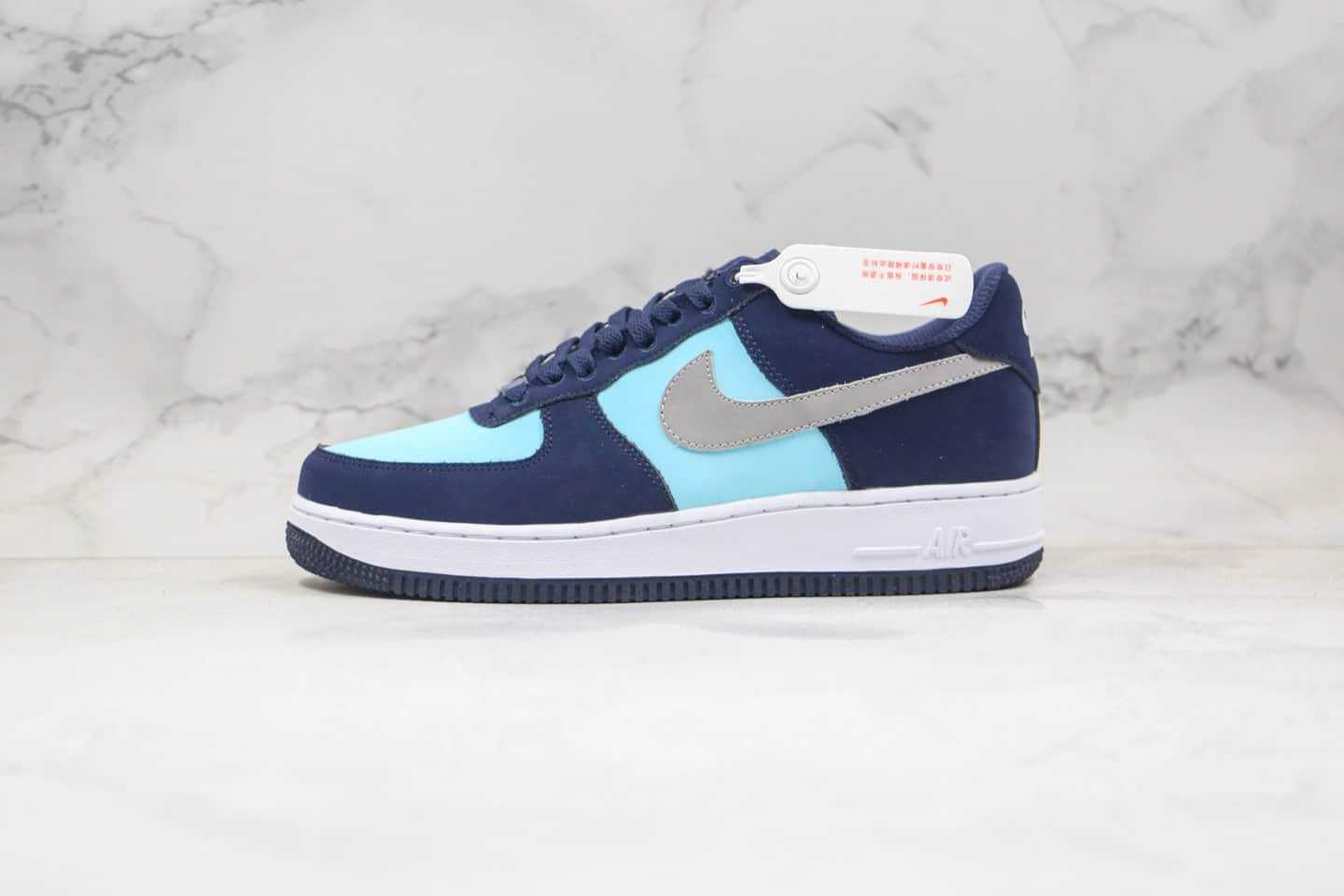 耐克Nike Air Force 1 Pastel White纯原版本低帮空军一号蓝绿银色板鞋内置全掌Sole缓震气垫 货号：311368-301