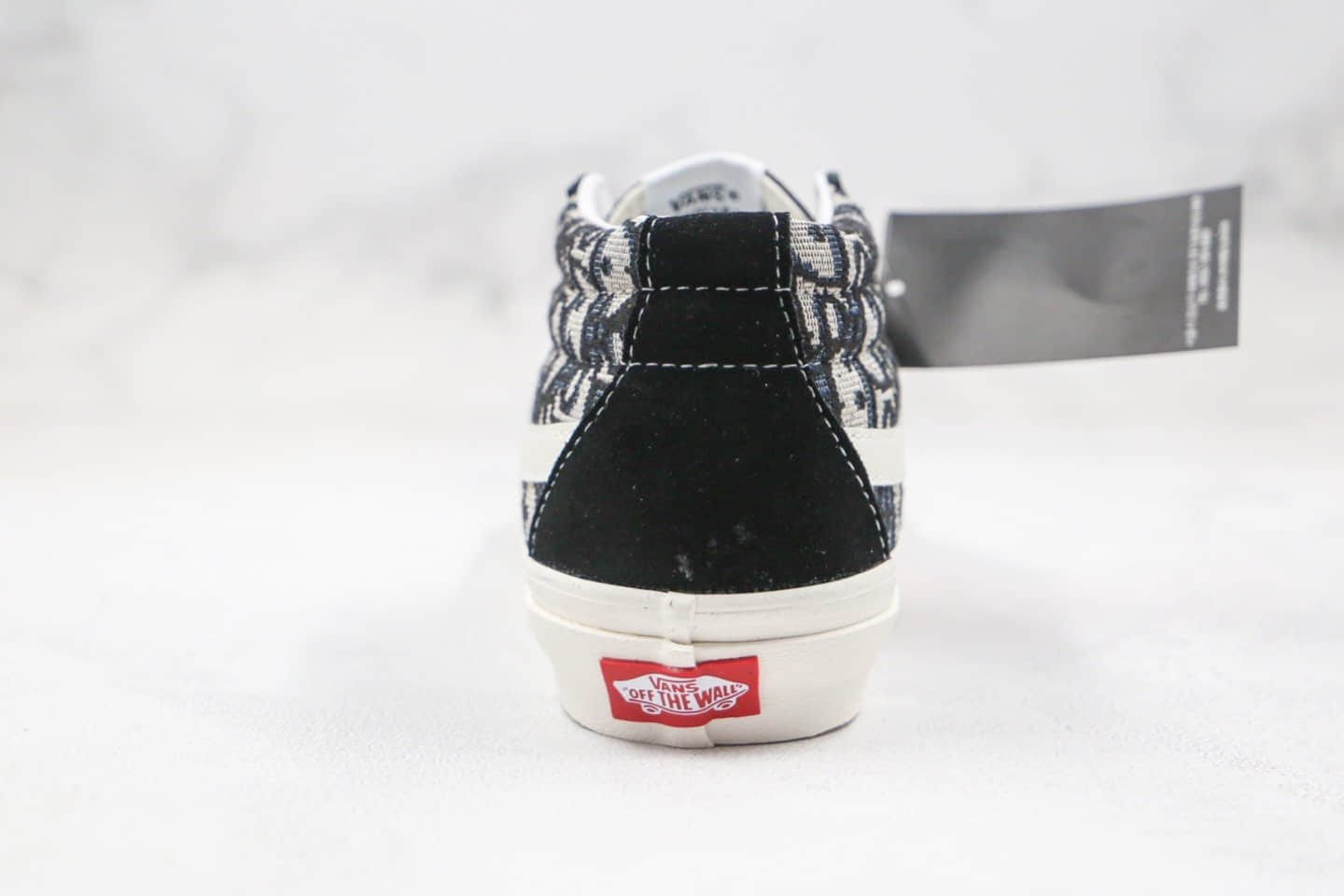 万斯Vans Style 36 Decon SF x Dior迪奥联名款公司级版本中帮黑浅灰CD重影刺绣原盒原标正确硫化大底