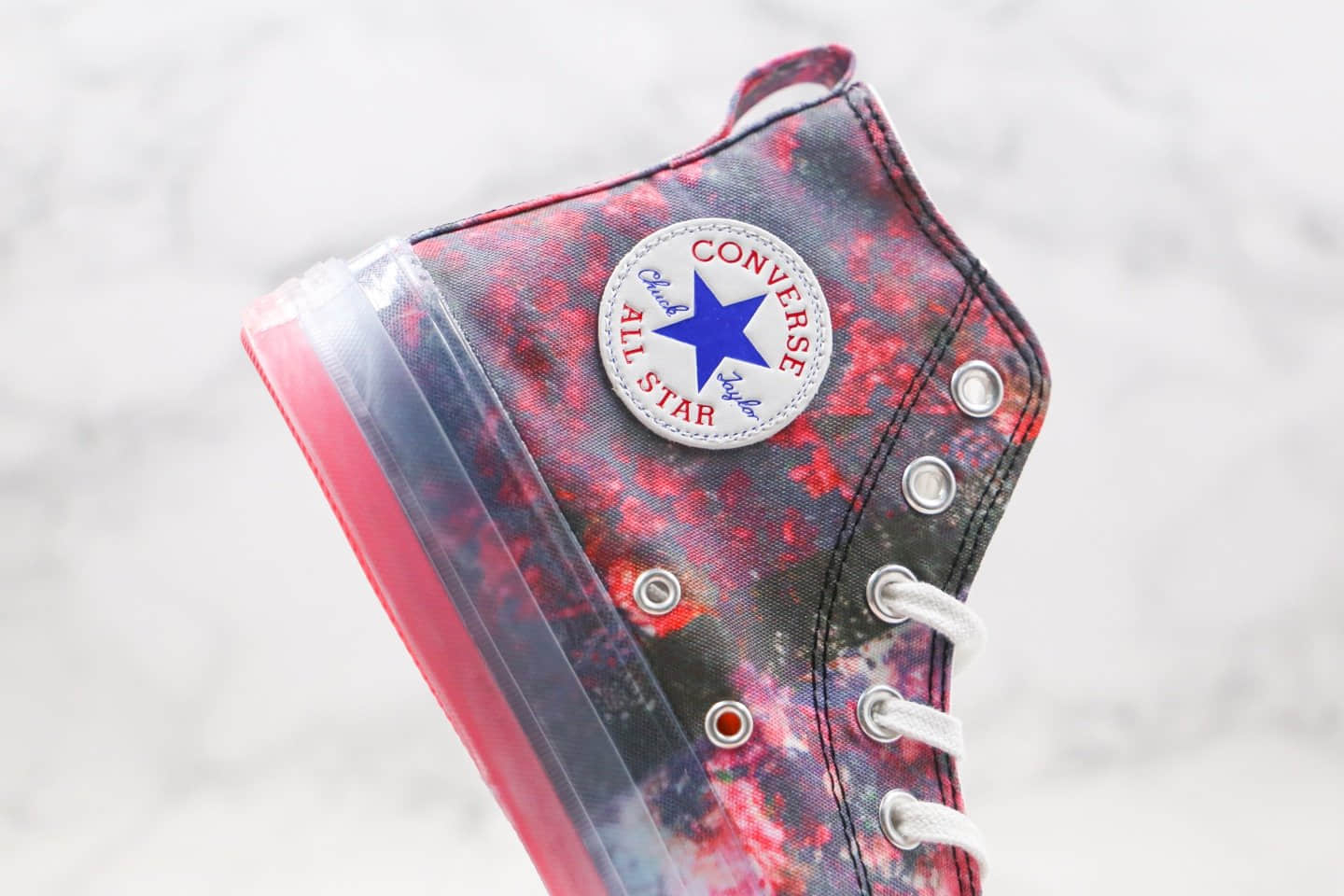 匡威Converse X Shaniqwa Jarvis Chuck Taylor CX联名款公司级版本高帮花卉印花图案果冻底帆布鞋原楦头纸板打造 货号：169071C