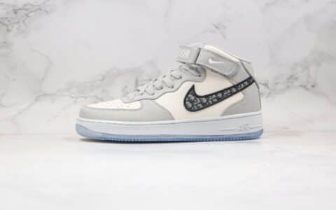 耐克Nike Air Force 1 MID x Dior迪奥联名款纯原版本中帮空军一号板鞋原盒配件齐全 货号：CT1266-700