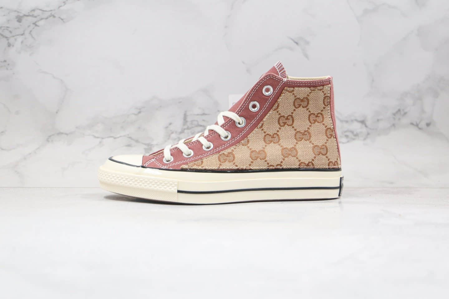 匡威Gucci x Converse 1970S公司级版本古驰联名帆布鞋脏粉拼接原盒