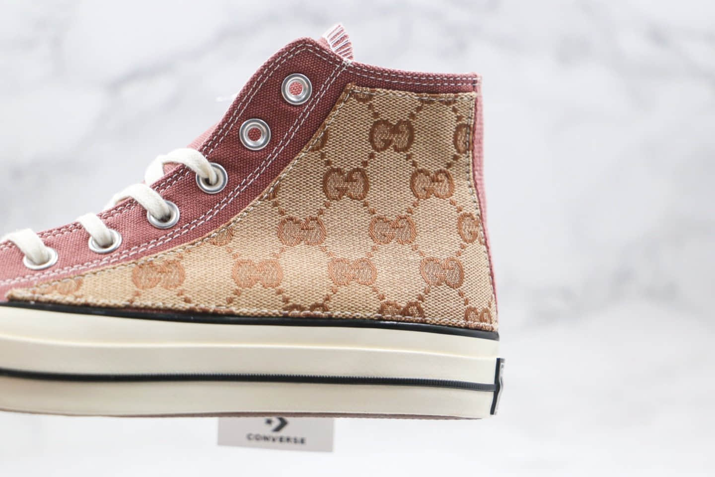 匡威Gucci x Converse 1970S公司级版本古驰联名帆布鞋脏粉拼接原盒