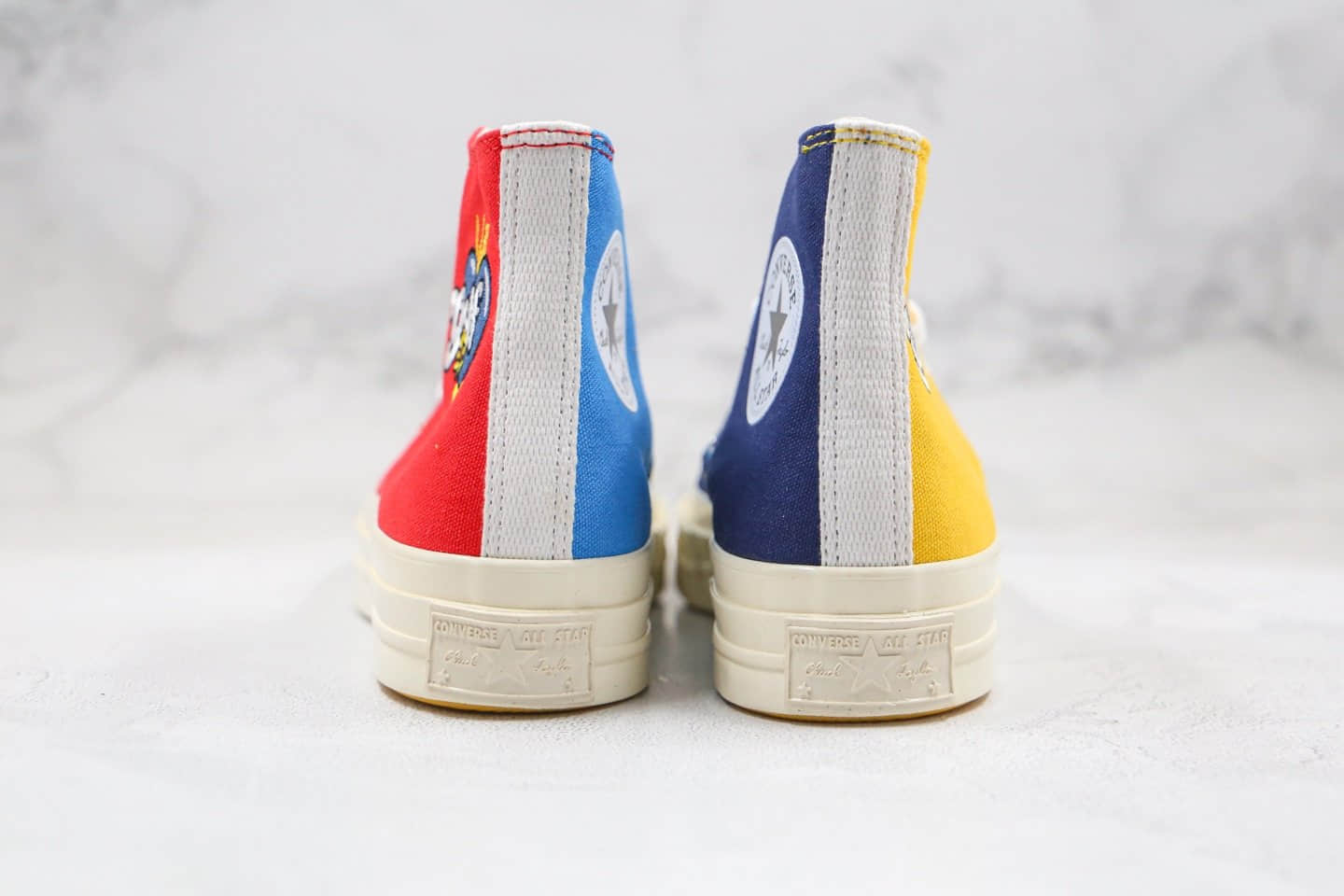 匡威Golf Le Fleur x Converse Chuck 70公司级版本小花联名高帮帆布鞋红蓝鸳鸯原楦开发 货号：169910C