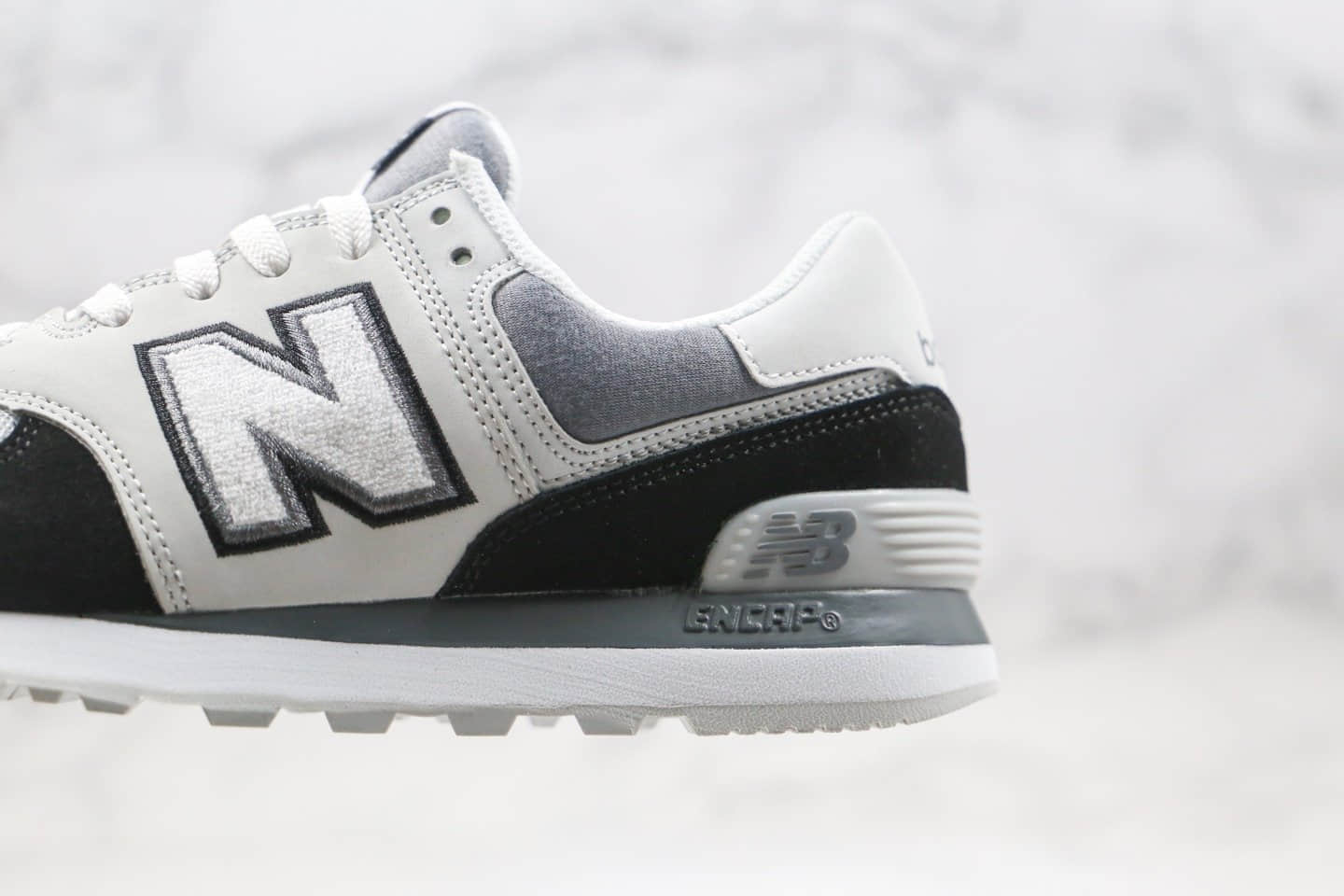 新百伦New Balance 574公司级版本NB574复古慢跑鞋黑白色原盒原标 货号：ML574NLC