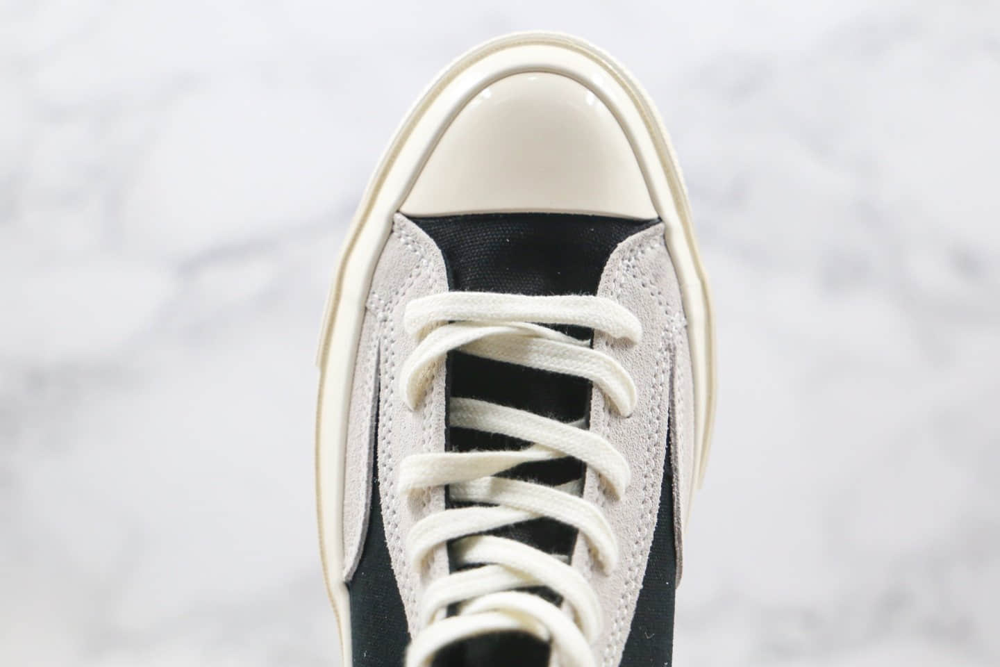 匡威Converse Chuck 1970s Hi Obsidian公司级版本平替FOG帆布拼接麂皮解构板鞋黑色原楦开发 货号：168606C