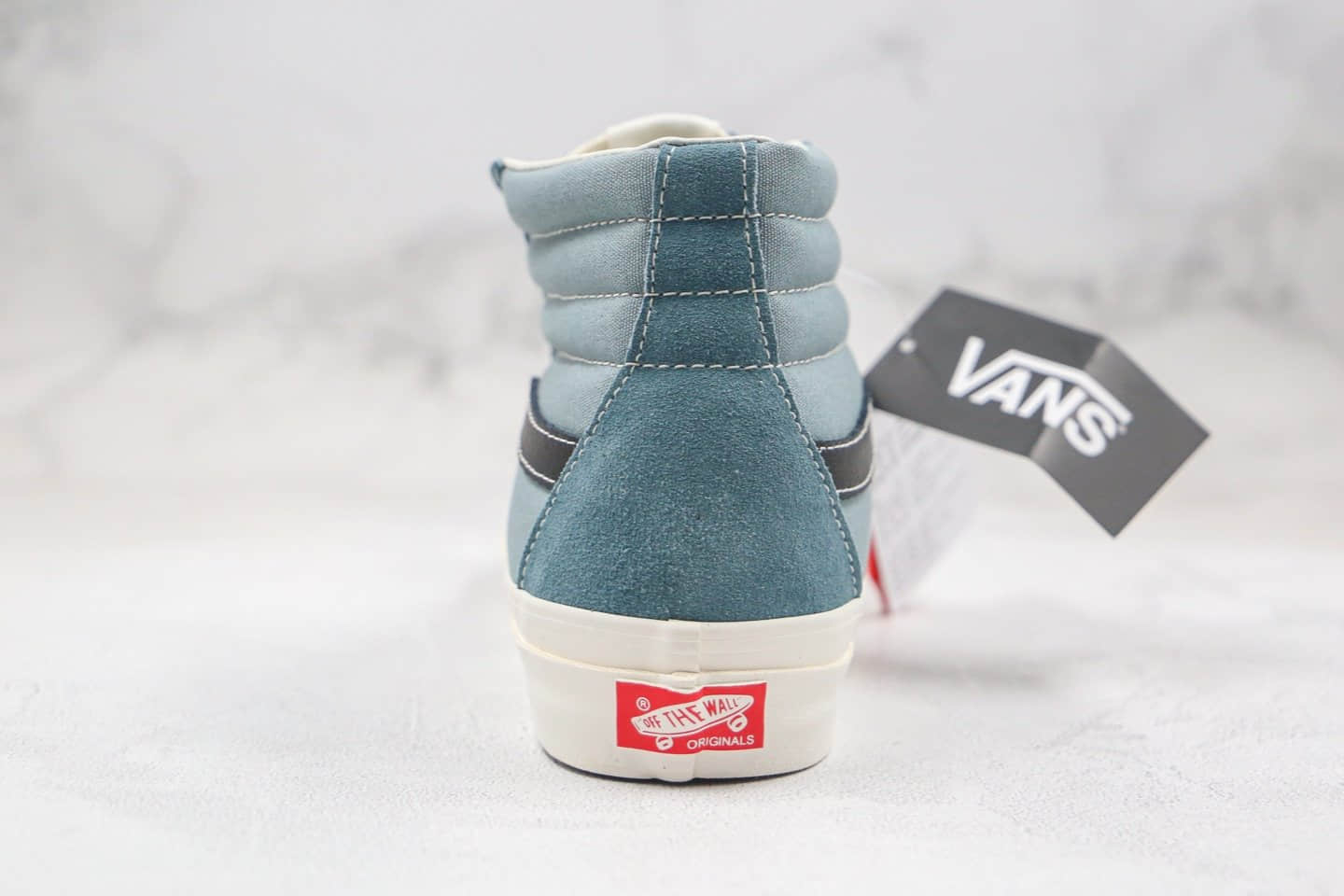 万斯Vans SK8-Hi公司级版本高帮帆布鞋雾霾蓝色原厂硫化大底 货号：VN0A4BVB20R