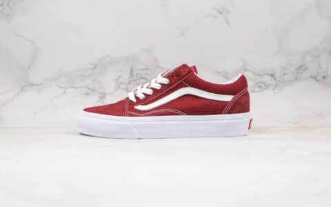 万斯Vans Suede Old Skool公司级版本低帮板鞋酒红色高清洁度 货号：VN0A4U3B6DZ