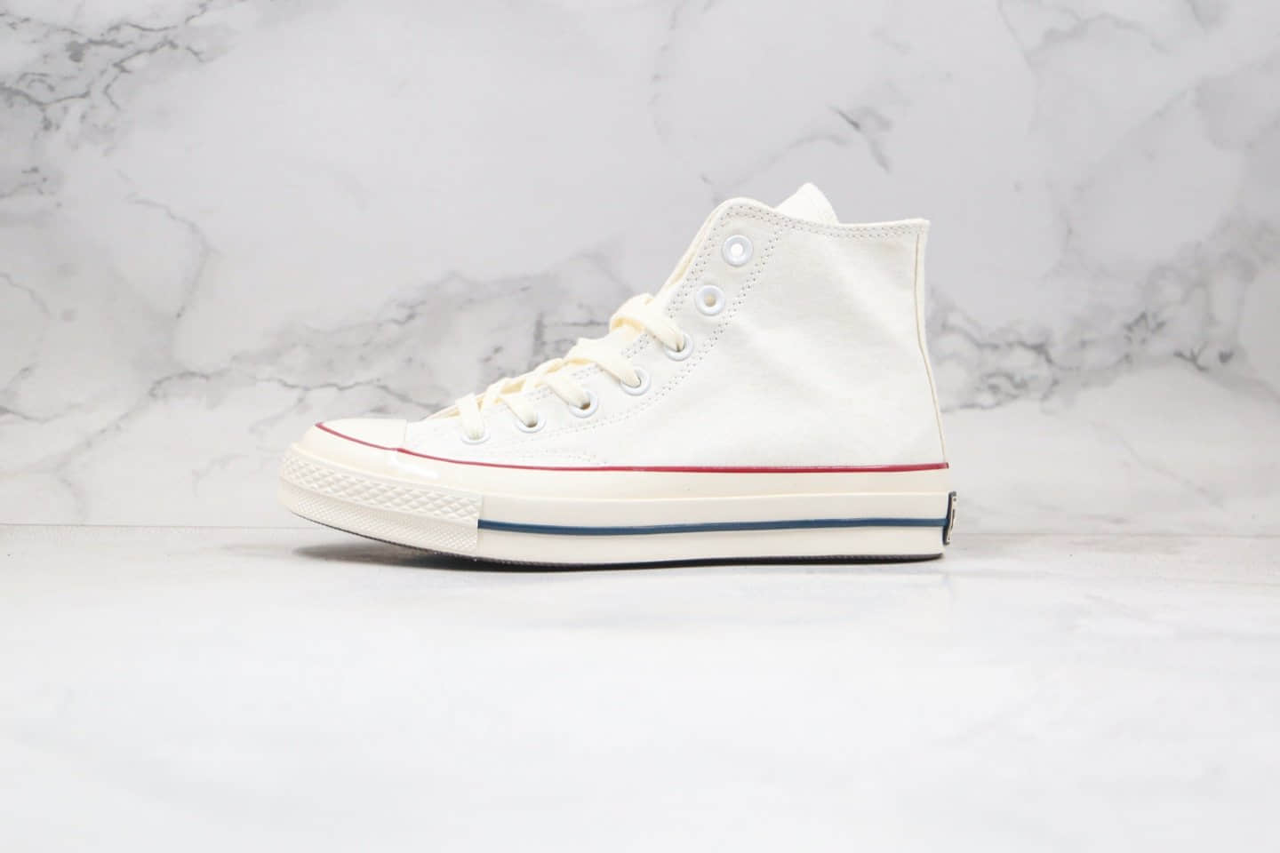 匡威Converse All Star公司级版本联名限定高帮帆布鞋紫外线感光变色腰果花白色正确蓝底双围条 货号：168821C