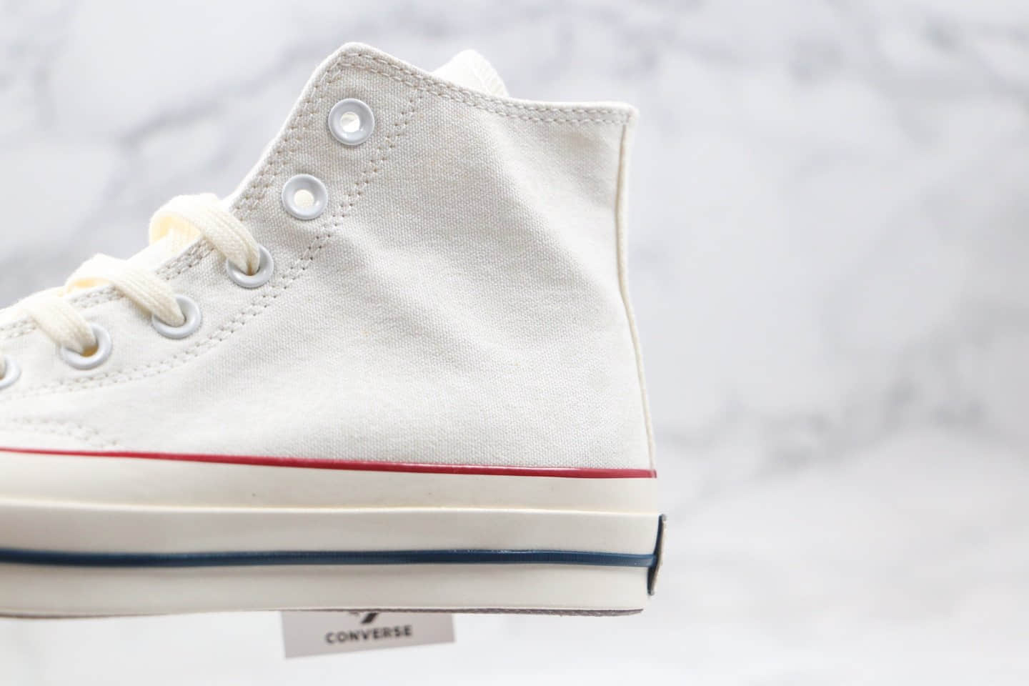 匡威Converse All Star公司级版本联名限定高帮帆布鞋紫外线感光变色腰果花白色正确蓝底双围条 货号：168821C