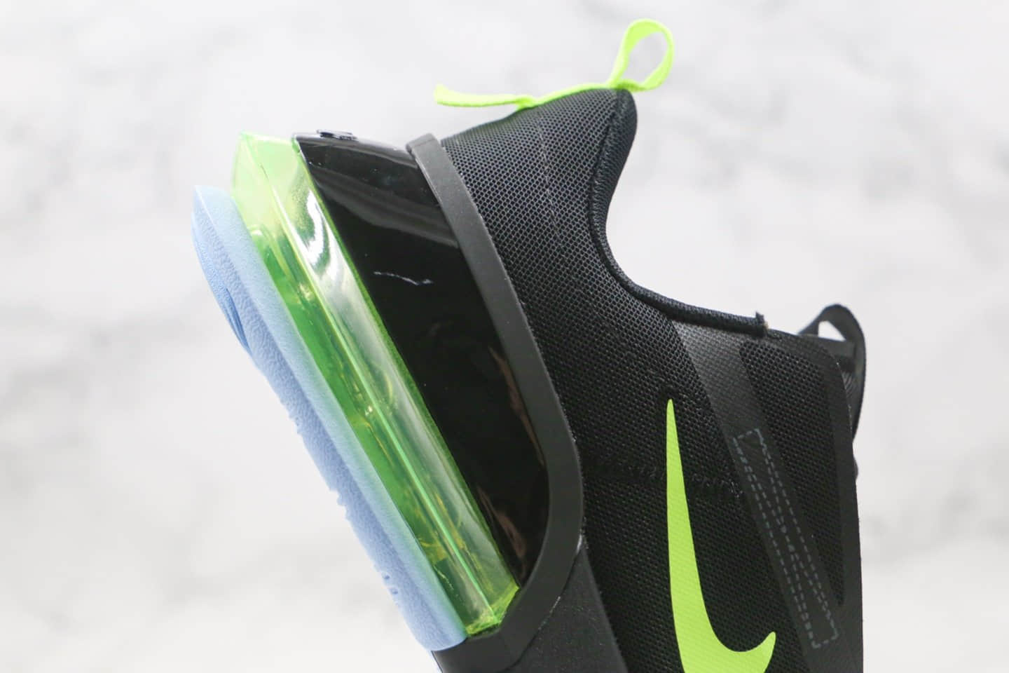 耐克Nike Air Technology公司级版本半掌气垫太空跑鞋黑绿蓝色正确可视气垫 货号：CK7173-102