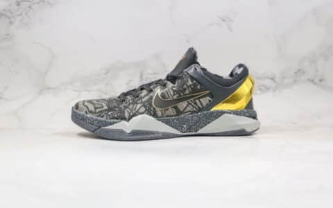 耐克Nike Zoom Kobe 7纯原版本科比7代低帮篮球鞋黑金色支持实战 货号：639692-001