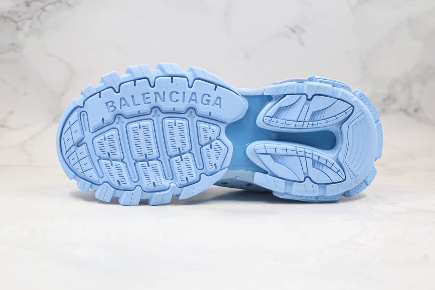 巴黎世家Balenciaga Sneaker Tess s.Gomma纯原版本复古老爹鞋3.0户外概念鞋天蓝色无灯版原装大盒