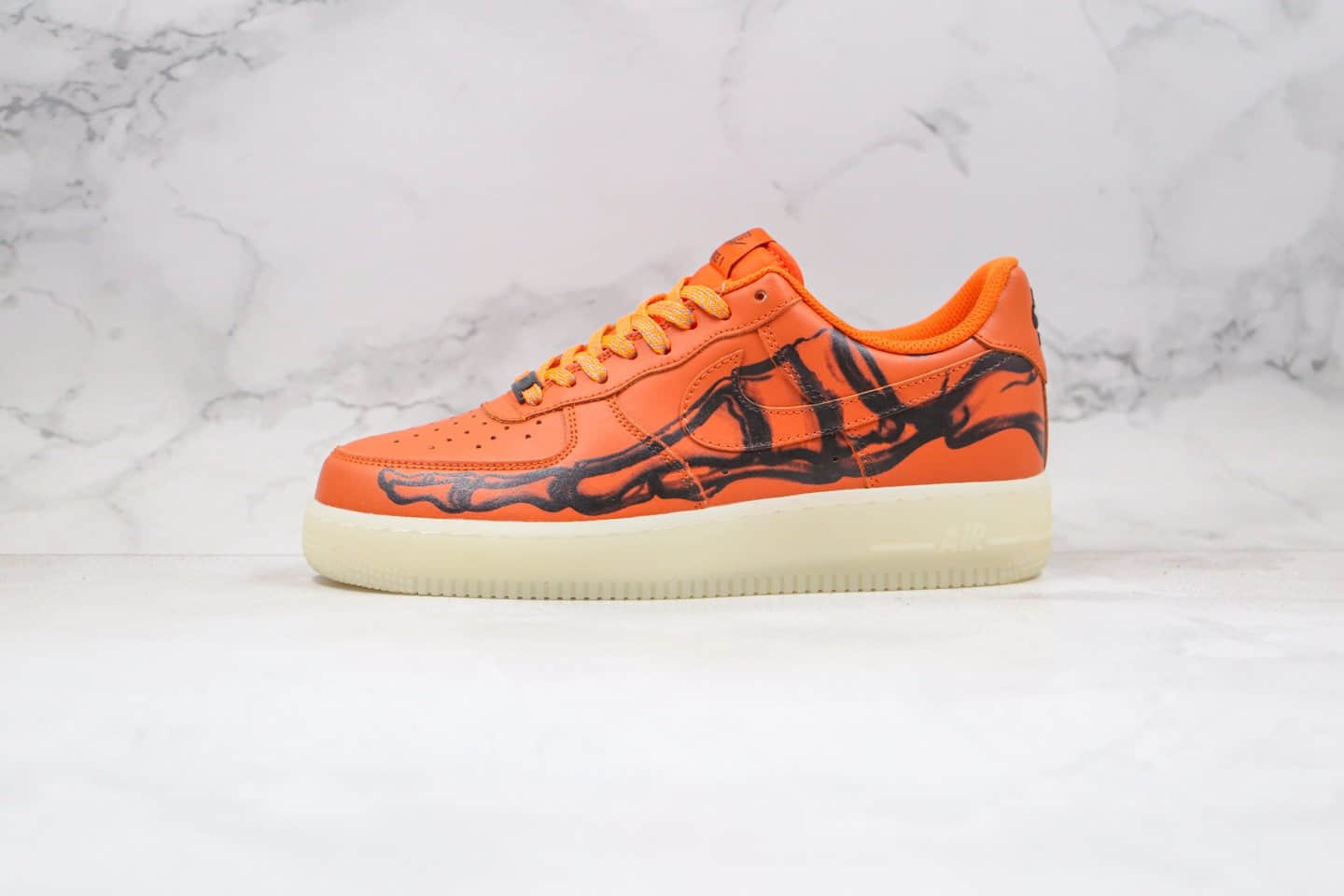 耐克Nike Air Force 1 QS “Skeleton”纯原版本空军一号AF1万圣节橙色透视骨骼原纸版数据开发 货号：CU8067-800