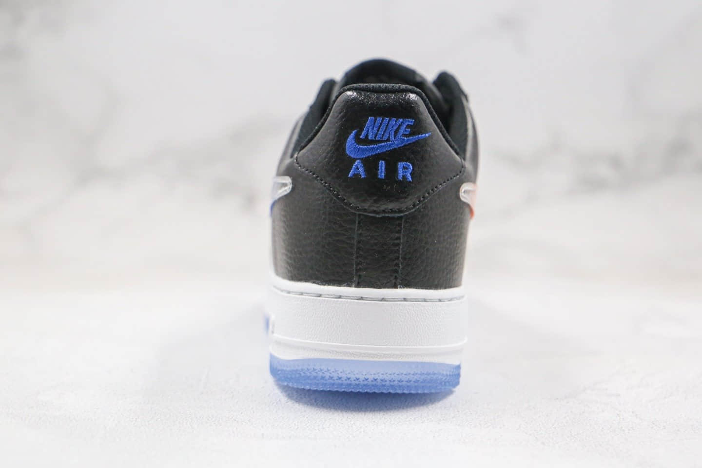 耐克Nike Air Force 1 Low “ What The NYC”纯原版本低帮AF1空军一号纽约限定黑蓝橙色内置全掌air sole气垫 货号：CZ7928-001