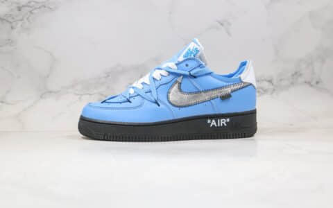 耐克Off-White x Nike Air Force 1 Low“MCA Blue”纯原版本空军一号艺术馆OW联名解构低帮板鞋蓝黑银色内置气垫 货号：CK0866-401