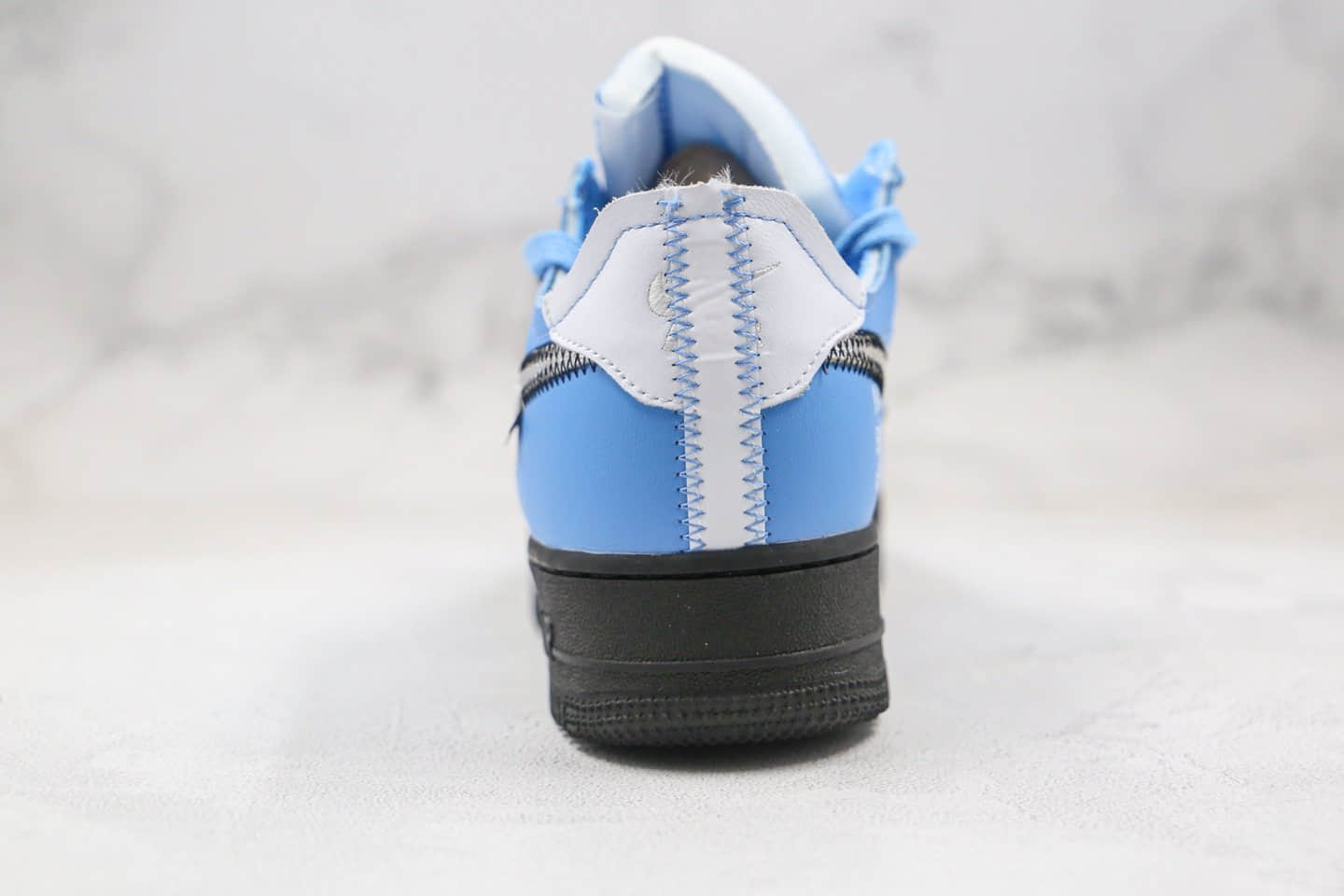 耐克Off-White x Nike Air Force 1 Low“MCA Blue”纯原版本空军一号艺术馆OW联名解构低帮板鞋蓝黑银色内置气垫 货号：CK0866-401