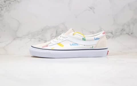 万斯Vans Bold Ni公司级版本低帮吴亦凡同款彩色logo字母印花帆布鞋原厂硫化大底内置钢印