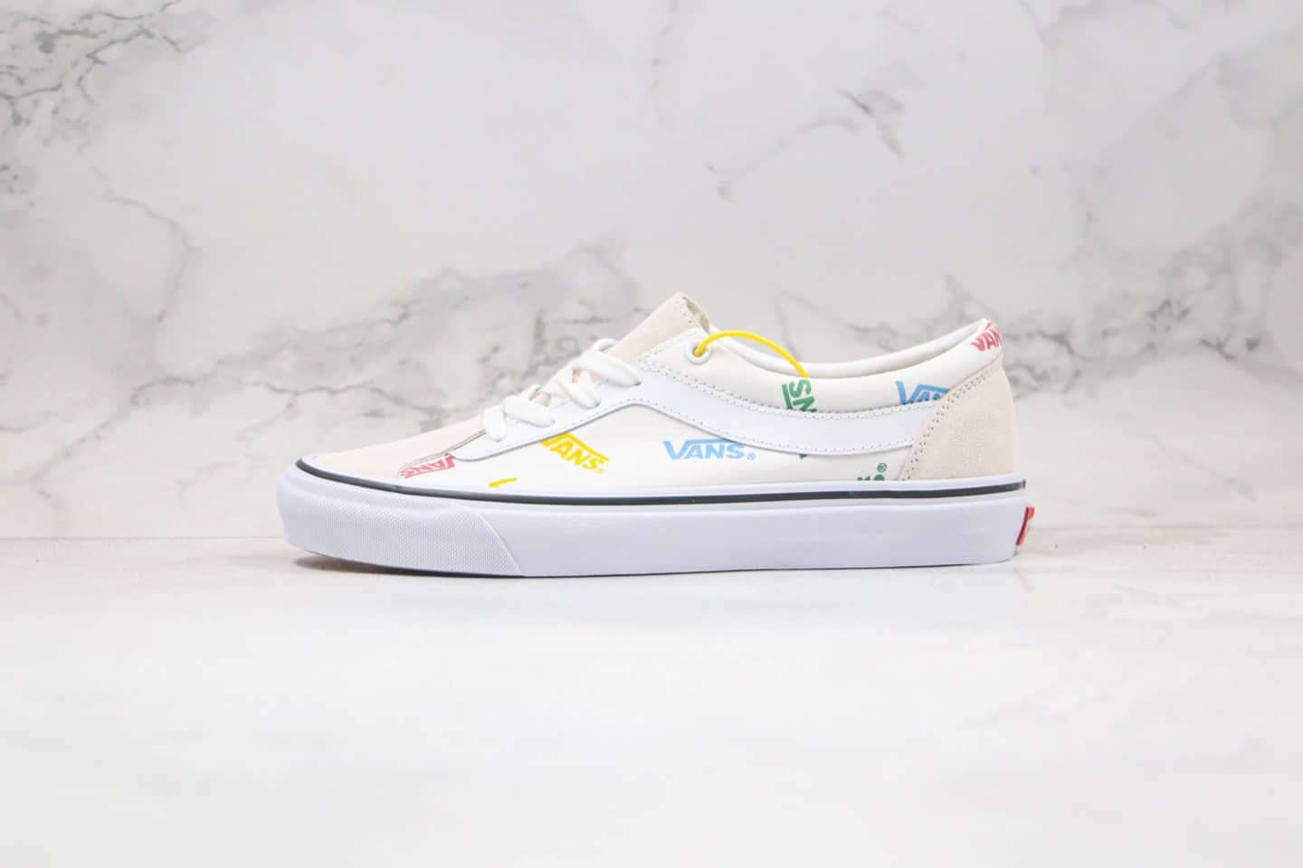 万斯Vans Bold Ni公司级版本低帮吴亦凡同款彩色logo字母印花帆布鞋原厂硫化大底内置钢印