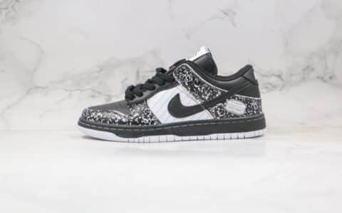 耐克Nike Dunk Low Pro 2020纯原版本低帮SB DUNK板鞋白黑泼墨配色内置Zoom气垫 货号：327624-001