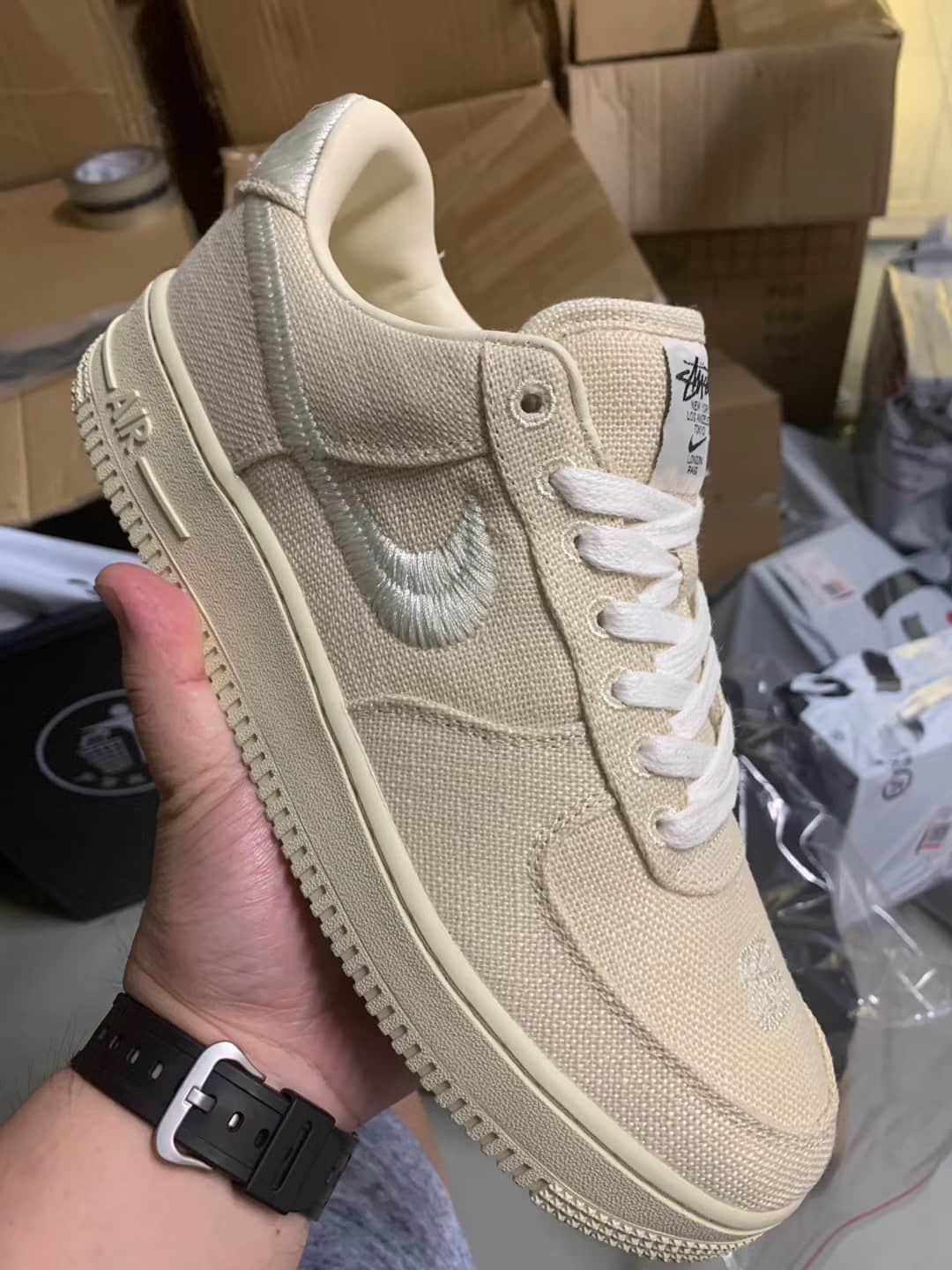 Stussy x AF1释出实物细节图！绝对又是一匹联名黑马！