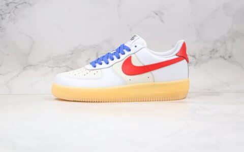 耐克NIKE Air force1纯原版本低帮空军一号白红蓝色解构主义风格板鞋内置全掌Sole气垫 货号：CT7875-994