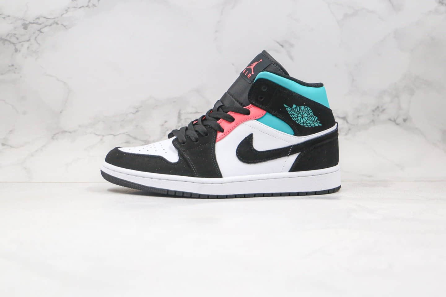 乔丹Air Jordan 1 Mid SE South Beach纯原版本中帮AJ1新南海岸配色正确鞋面材质 货号：852542-116