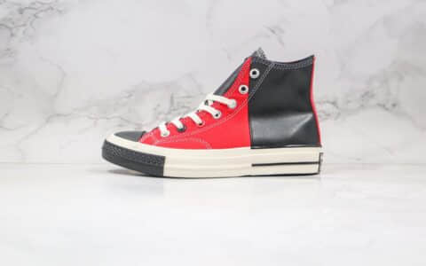 匡威Converse Restructured Chuck 1970 High Red公司级版本高帮黑红色解构拼接撞色系列硫化鞋原鞋开模一比一打造 货号：168624C