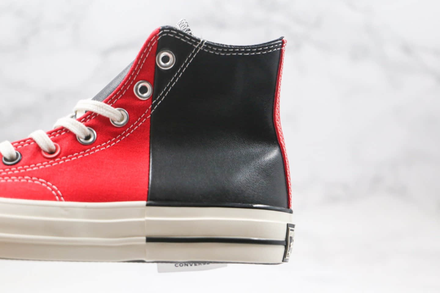 匡威Converse Restructured Chuck 1970 High Red公司级版本高帮黑红色解构拼接撞色系列硫化鞋原鞋开模一比一打造 货号：168624C